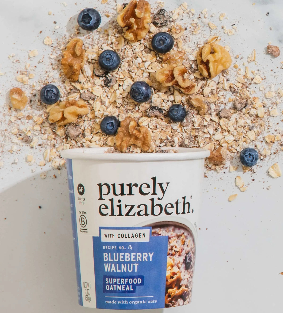 Blueberry Walnut Superfood Oat Cup with Collagen