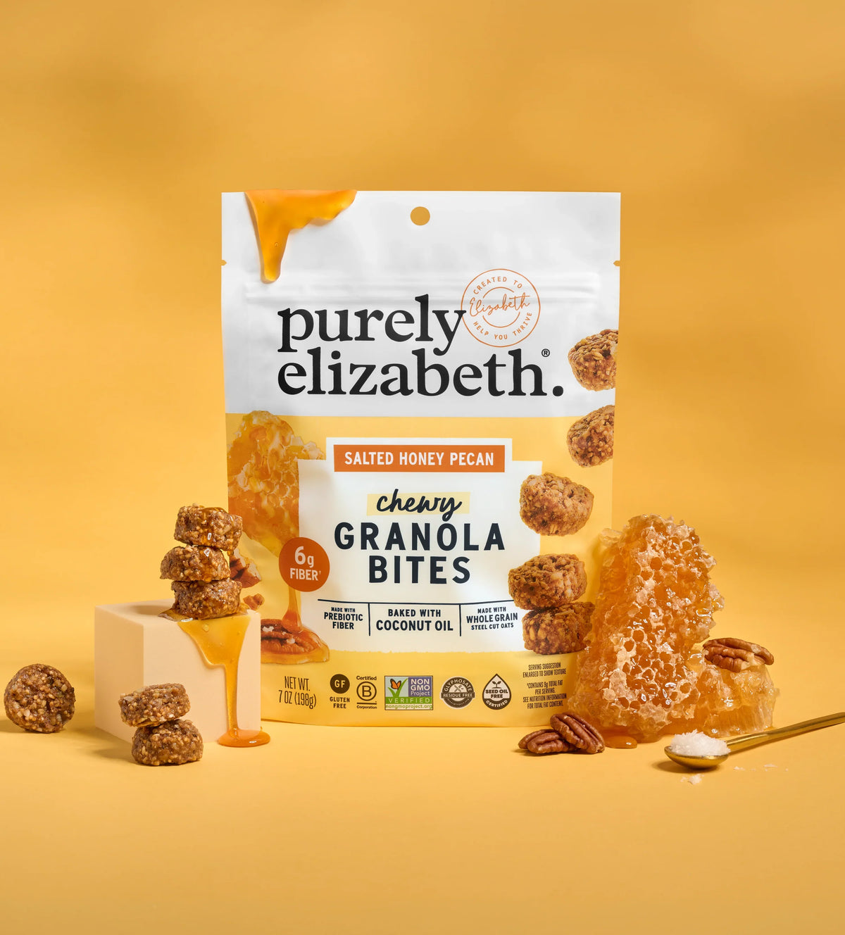 Salted Honey Pecan Granola Bites