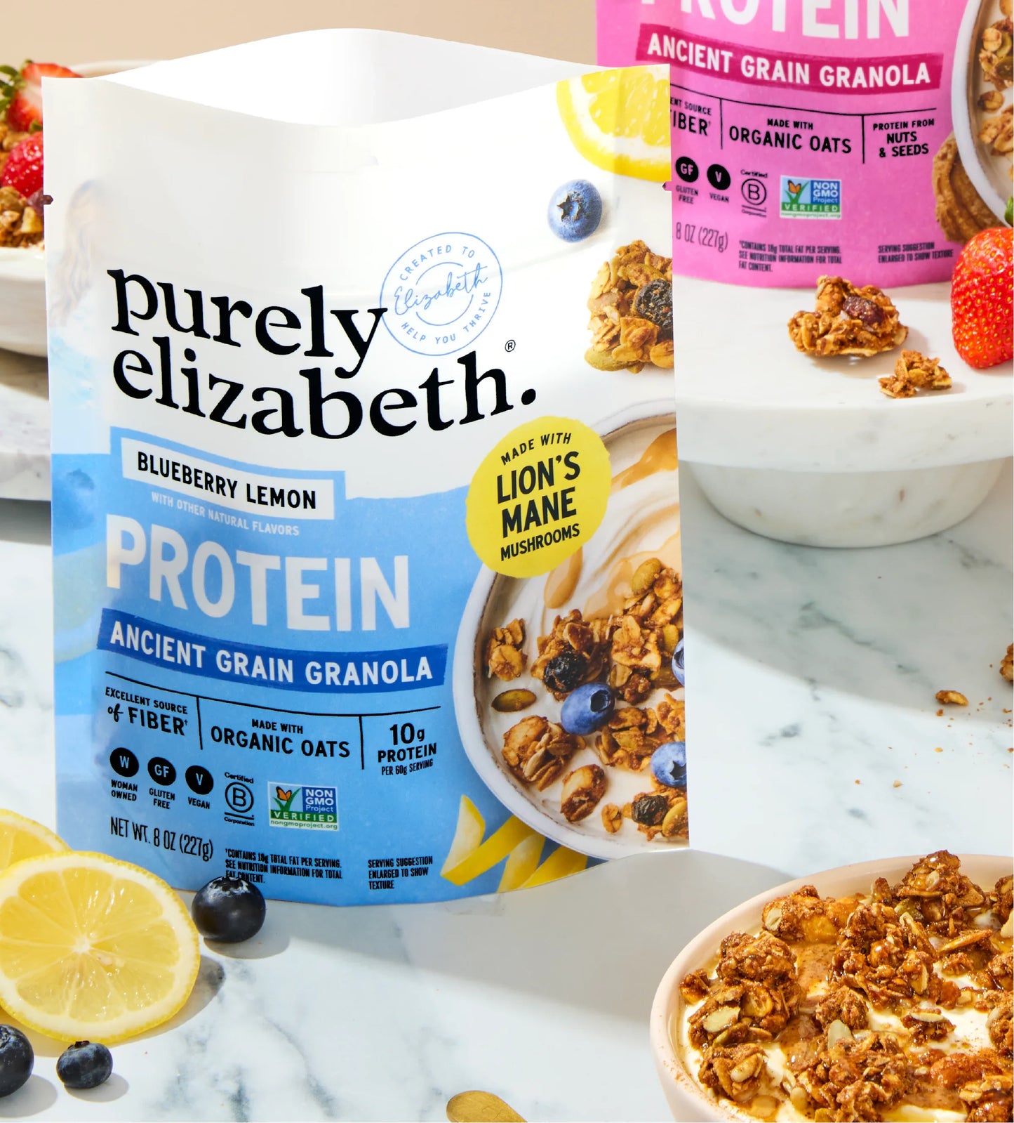 Blueberry Lemon Protein Granola
